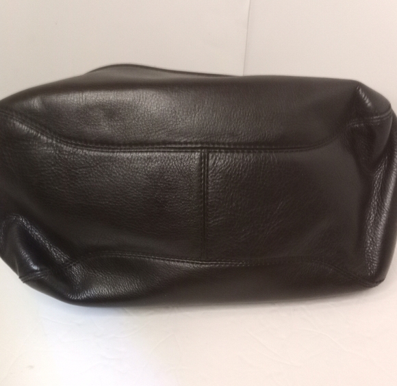 Kate Spade Pebbled Leather Black Satchel with Gold Accents - Picture 7 of 8